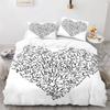 Valentine'S Day King Queen Duvet Cover Angel Cupid Bedding Set For Teens Adults Romantic Couple 2/3 Pcs Polyester Quilt Cover
