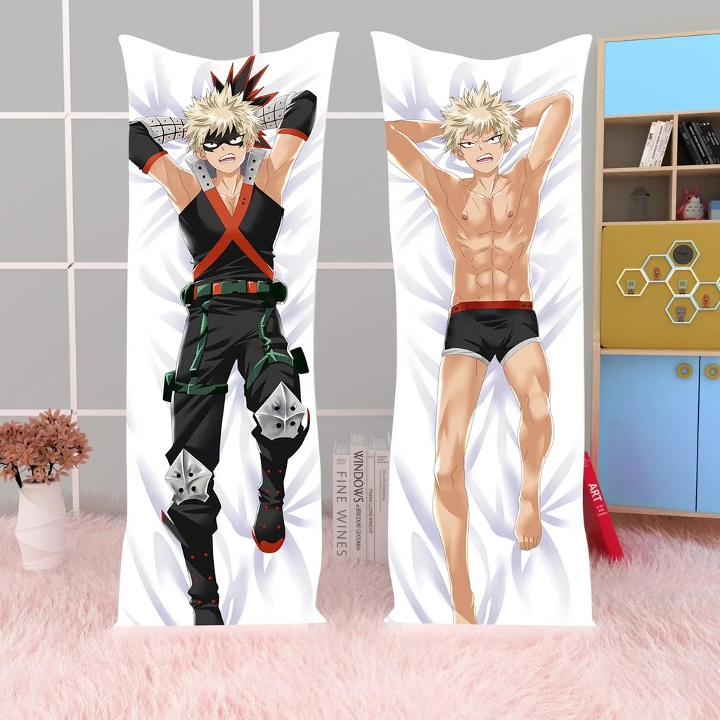 Anime My Hero Academia Bakugou Katsuki Dakimakura Obliečka na vankúš Vankúšová obliečka na vankúš na objímanie tela Herná Otaku obliečka na vankúš
