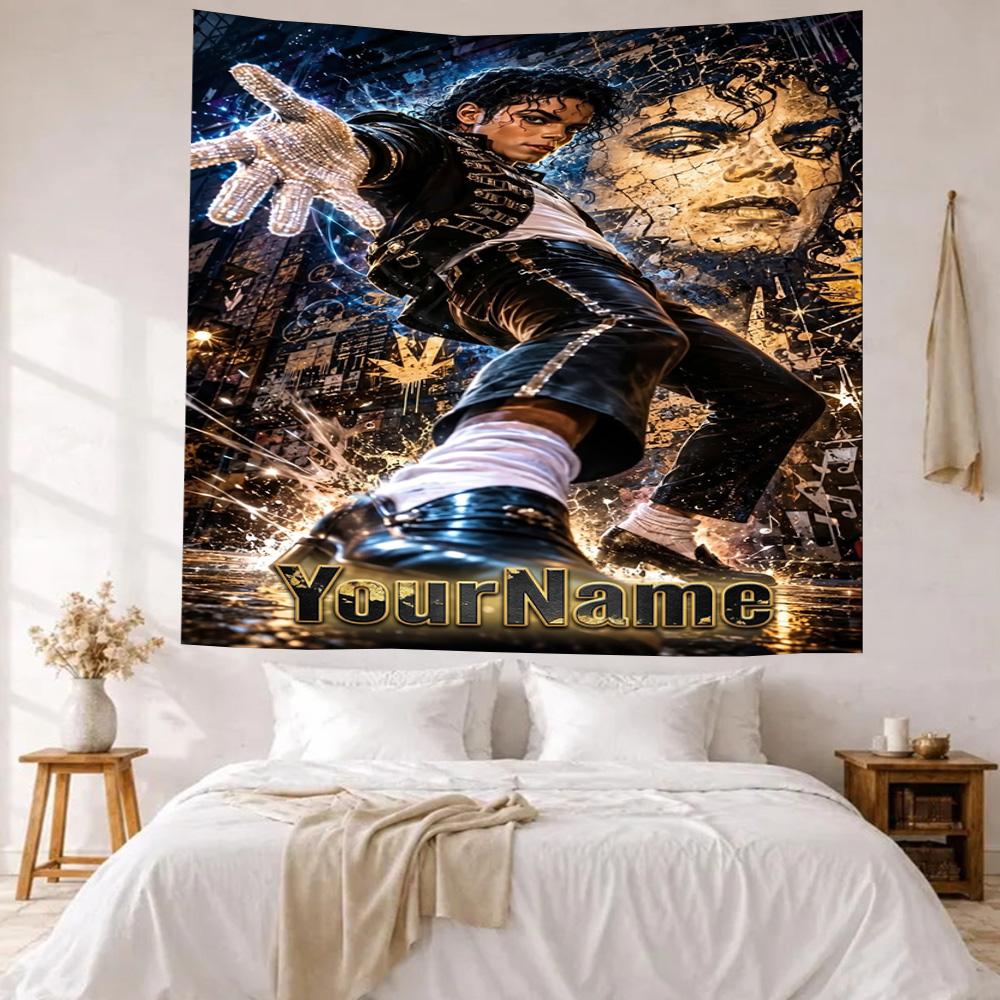 Michael Jackson Vlastní Jméno Nástěnná Dekorace Gobelín Umění Pro Památku Domácího Mazlíčka NarozeninySvatební Večírek Pozadí Rodinný Dárek