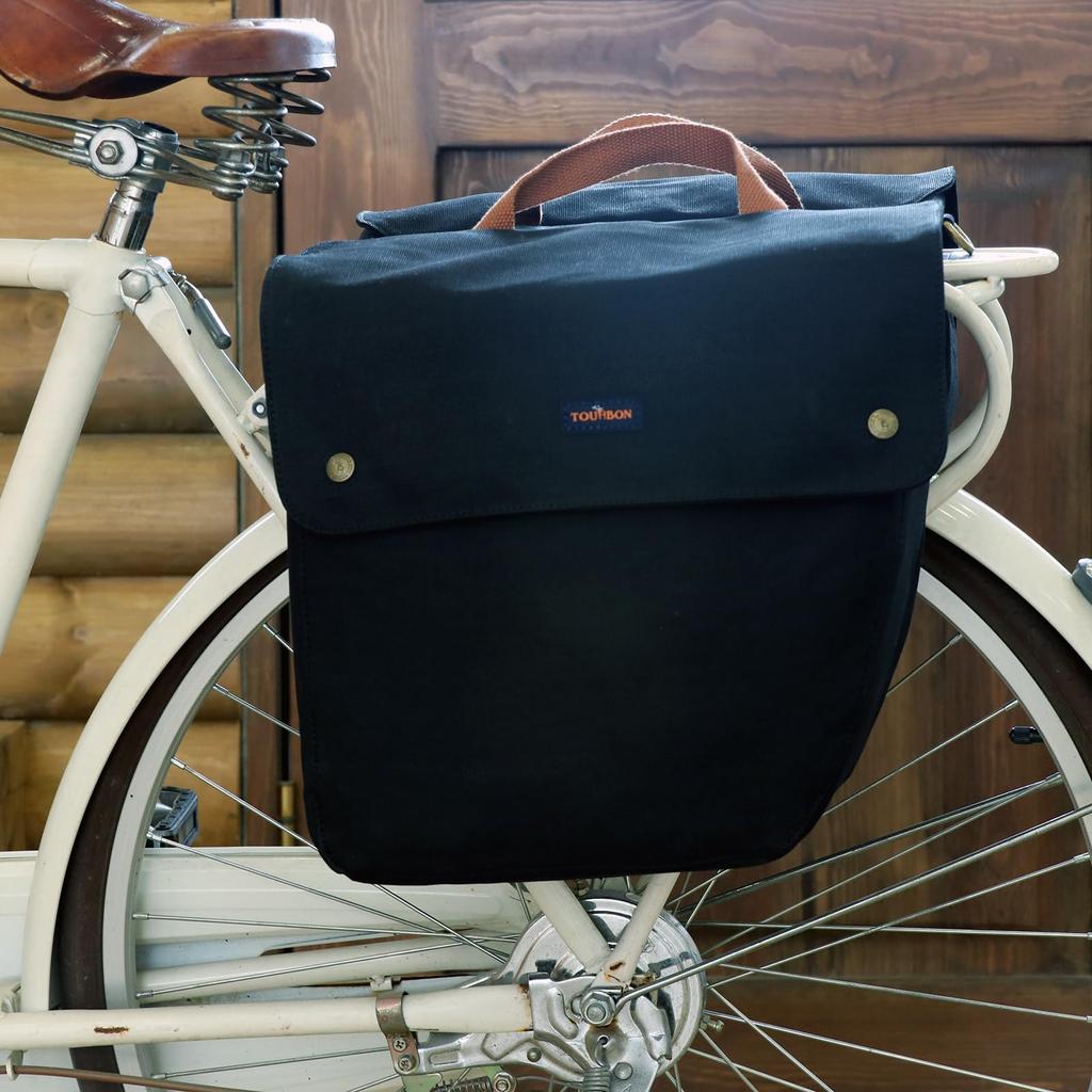 Tourbon Bicycle Pannier Bags, 24L Large Capacity, Pannier Set, Bike Bags, Multiple Compartments, Frame Bags, Easy Installation, Water-Repellent, Large