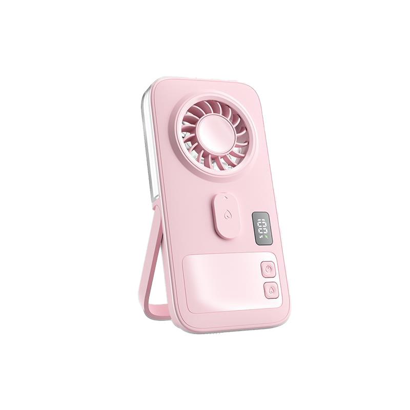 Mini Portable Handheld USB Rechargeable Misting Fan Digital Display Humidifier Outdoor Personal Air Cooler Ventilador Portátil