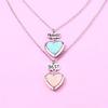 2x/Set Heart-shaped Pendant Necklace Best Friends Necklaces Photo Box Necklaces