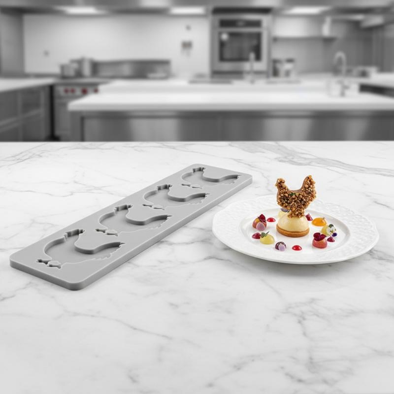 Tier-Thema Silikonform-Matte Schwein Kuh Schaf Huhn Fondant Dessert Kuchen Dekoration Werkzeuge Schokoladenkuchen Spitzenmatten Form