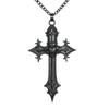 Stylish Gothic Inspire Necklace With Intricate Crosses And Heart Detail