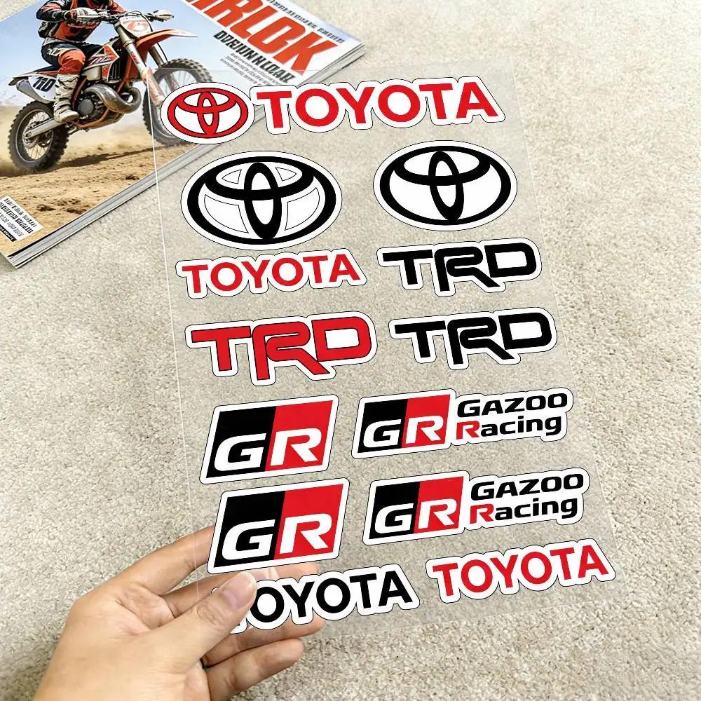 FOR TOYOTA TRO GR Waterproof Reflective Scratch Cover Sticker Universal Decor Decal For Car Motorcycle Helmet Refrigerator