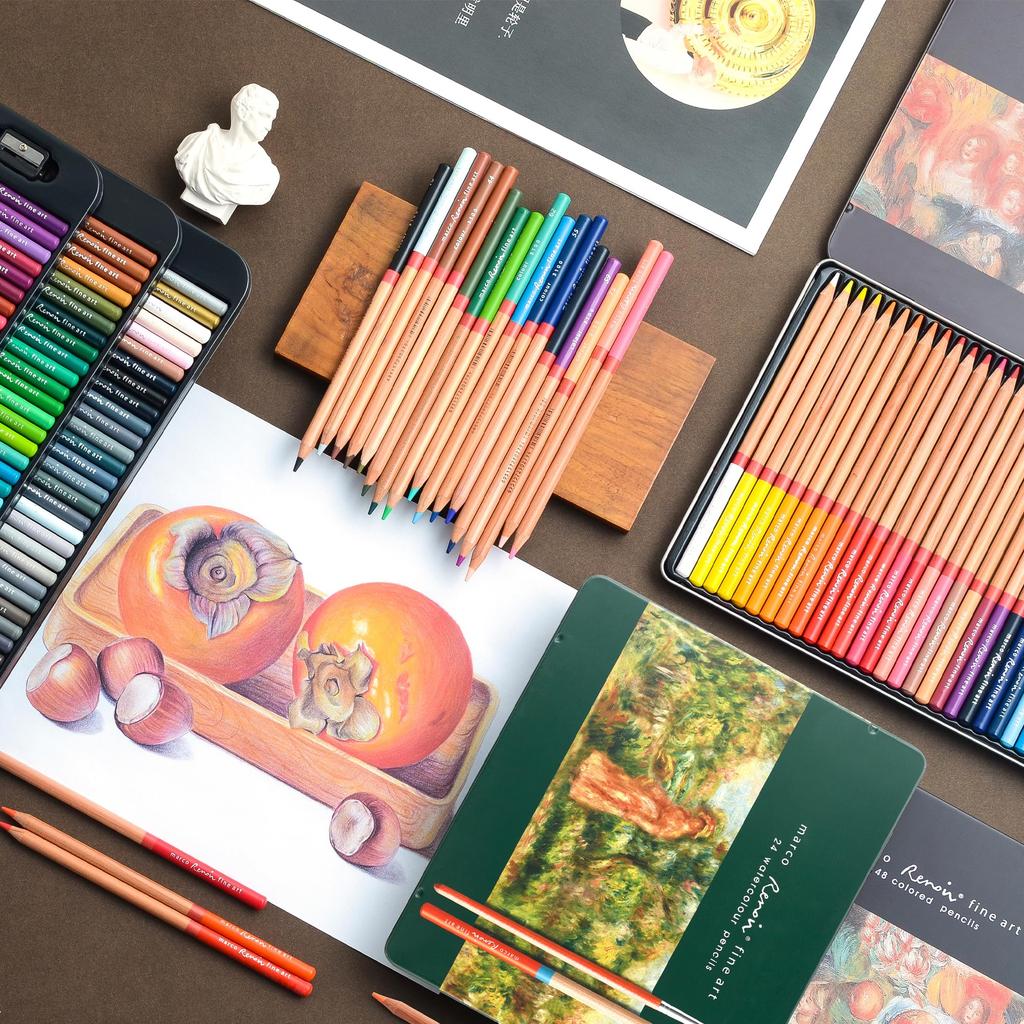 Marco Adult Coloring 48 Good Mm Coarse Hard To Large Area Rich Easy To For Professional Iron Luxury Colors Pencils, Colors, Oil-Based, Coloring,