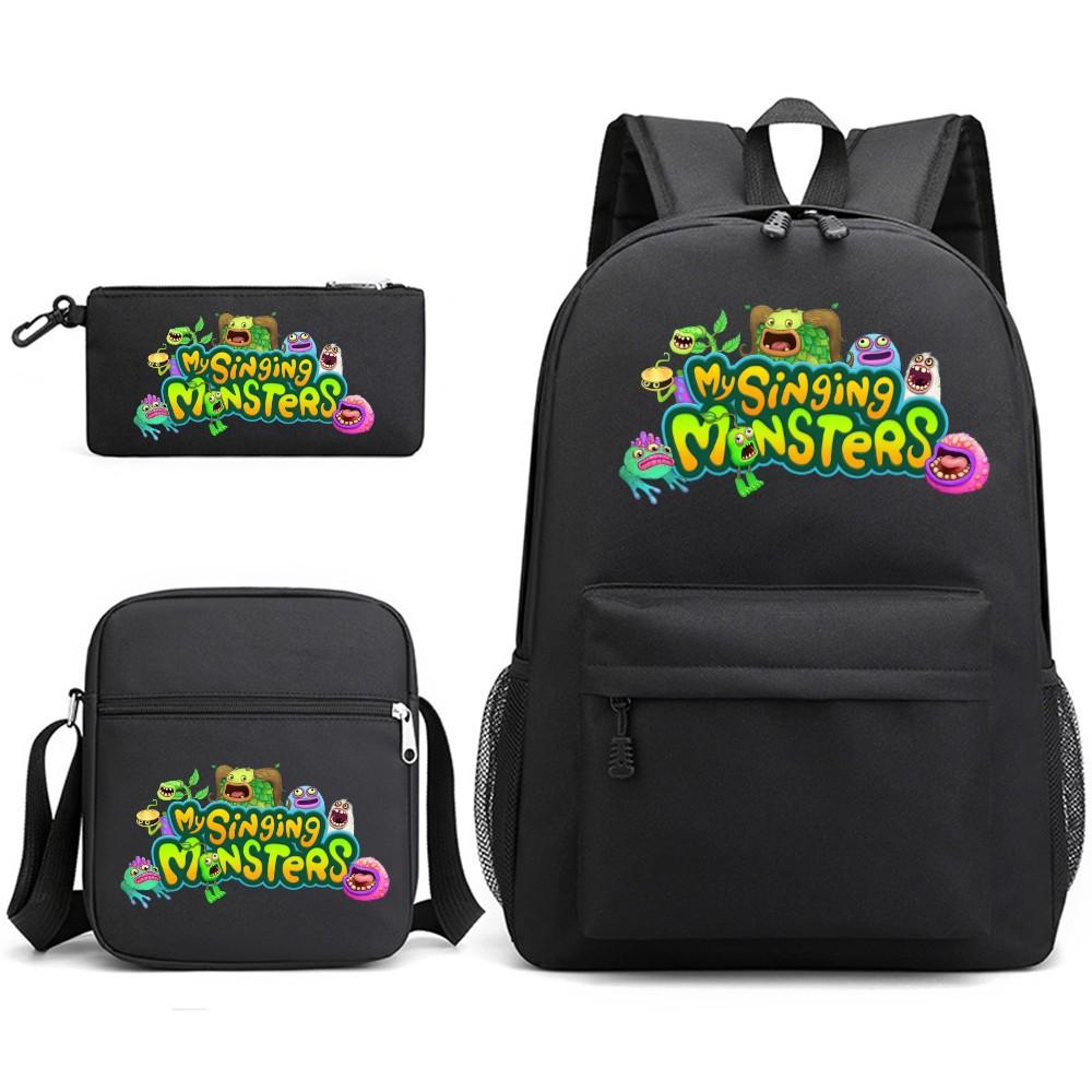 Monster Concert My Singing Monsters Three-Piece Schoolbag Backpack Large Capacity Student Schoolbag