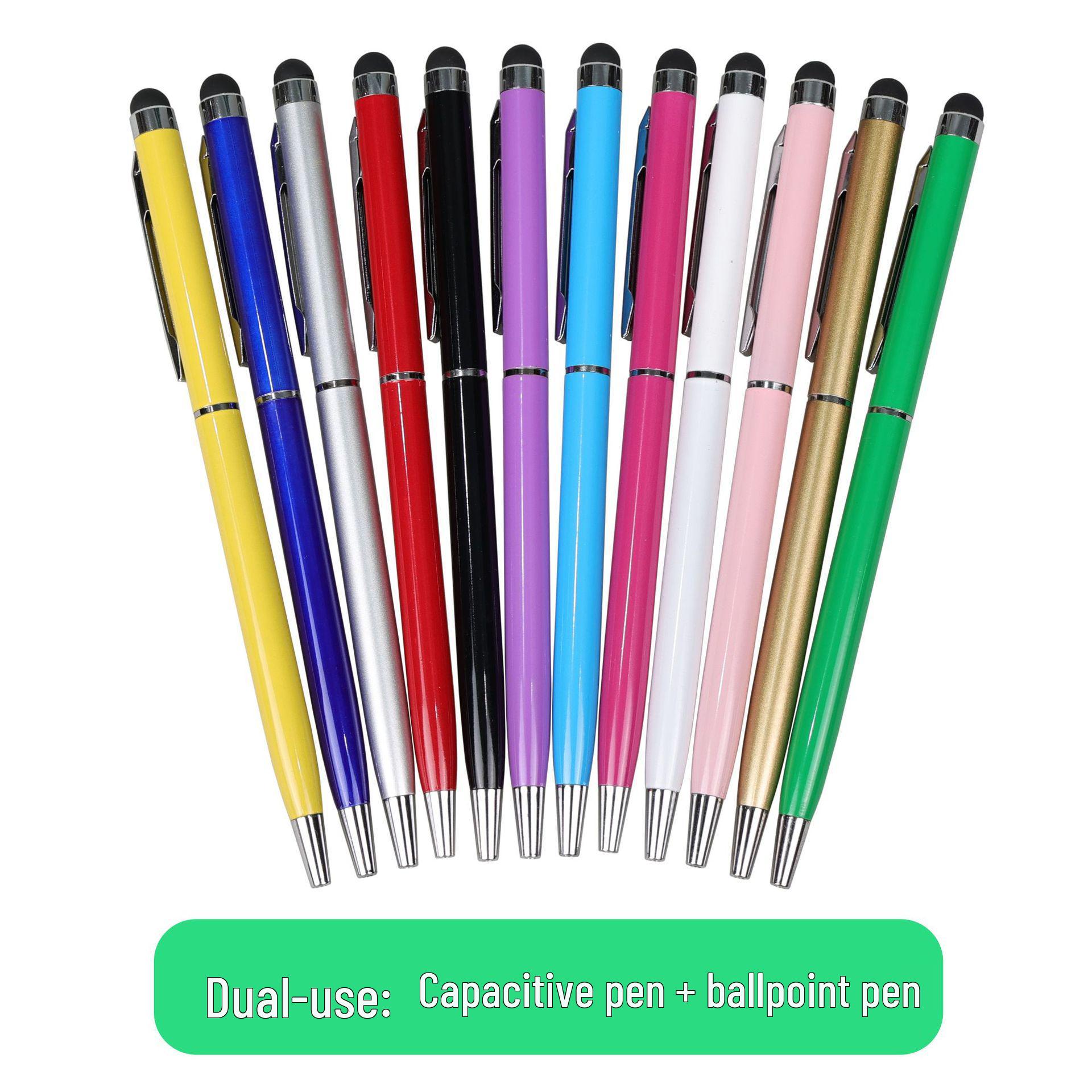 

Креативная ручка-стилус 2-в-1 с емкостным сенсорным экраном и зубочистка, металлический стилус Green