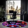 Huggy Wuggy Printed Round Rug Carpet Chair Rug Area Rug Entryway Doormats,for Office Chair Living Room Bedroom Kitchen Room.