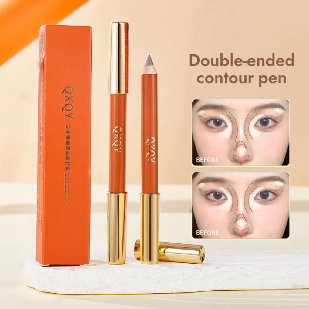 QXQY Creion Contur Stereoscopic cu Două Capete Stick Natural pentru Conturarea Nasului Shado de Iluminare Y7C1