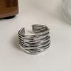925 Sterling Silver Unique Ring For Women Jewelry Finger Adjustable Vintage Layered Ring For Party Birthday Gift