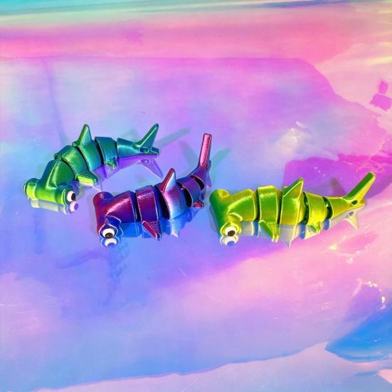 3D Geprint Walvis Speelgoed Gearticuleerd Flexibel Oceaan Dier Model Positioneerbaar Fidget Speelgoed voor Feestartikelen Kantoor Huis Bureau Decor