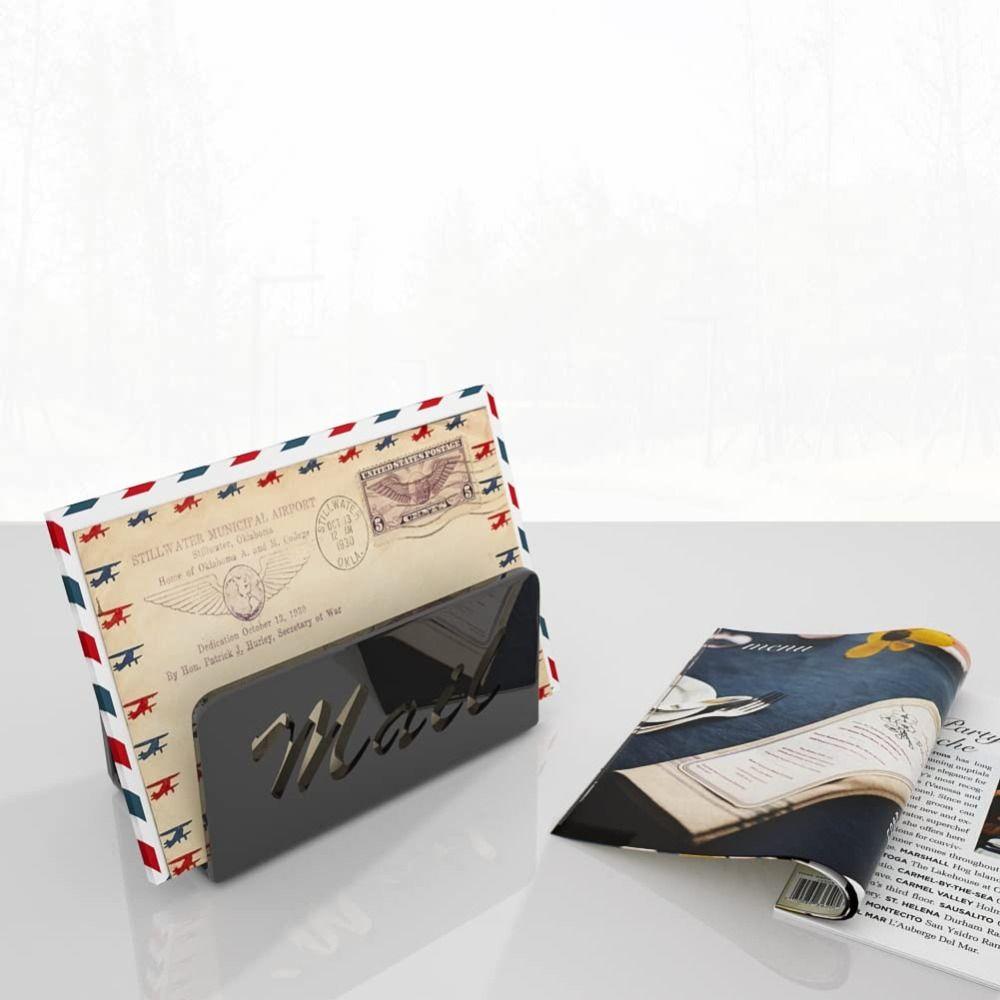 Clear File and Letter Holder Acrylic Envelope and Bill Sorter Mail Holder Rack Desk
