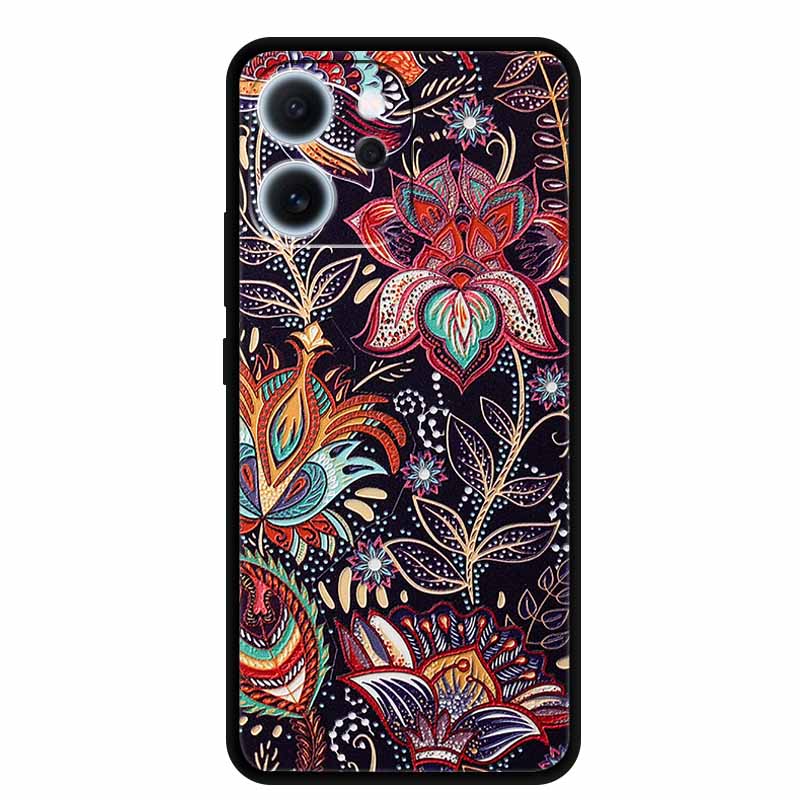 3D Flowers Emboss Fundas For OPPO Reno 15F 5G Case Soft Silicone Phone Cases For OPPO Reno 15F Back Covers Shell Coque 6.57"