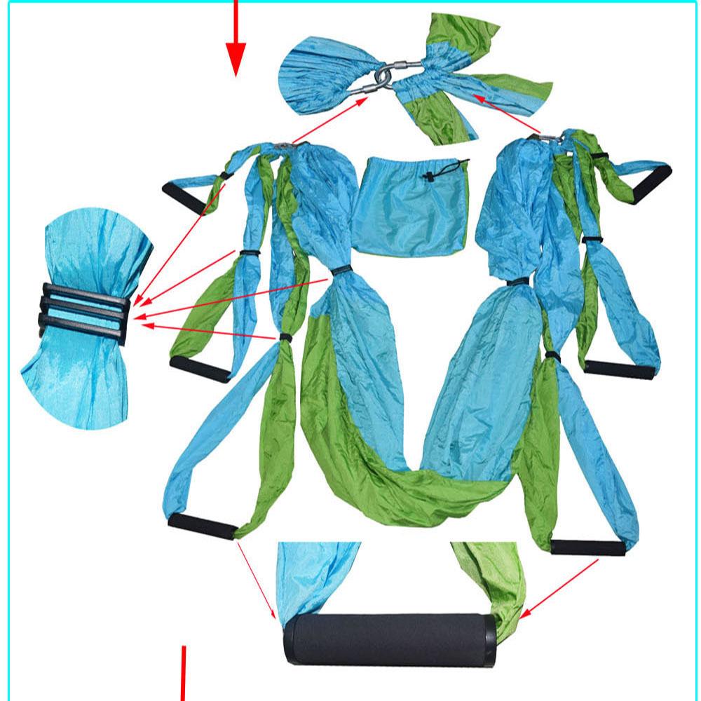 Sada hamaky pro aerial jógu: 6-úchytkový neelastický nylon pro inverzi a fitness