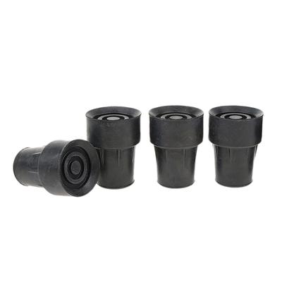 4 Stück Gehstock-Zwinge, Gummi-Krückenspitzen, unterer Endschutz, 16 mm