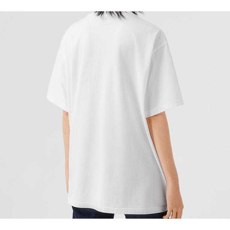 Burberry T-Shirts Unisex White Crew Neck Moderate 80307721