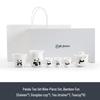 Mr. Nanshan Hand-painted Panda Ceramic Gongfu Tea Set