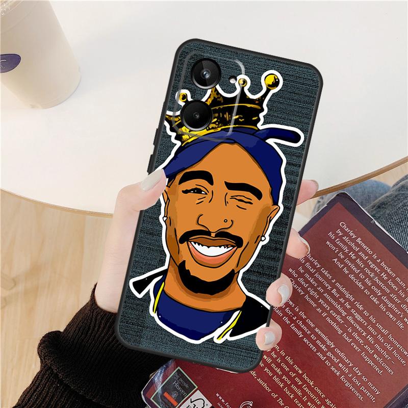 Rapper 2pac Singer Tupac Case For Realme GT 7 Pro GT 6T 6 5 C55 C53 C51 C21Y C25S C61 C67 C75 10 11 12 13 14 Pro Plus