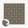 Pack of PVC Tiles with Pattern for the Living Room Self-Adhesive Pattern with Delicate Flowers 4x50x50 cm