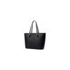 Miwoluna Business Bag Tote Bag for Women, A4 Size, PU Leather, Black, Gold Hardware