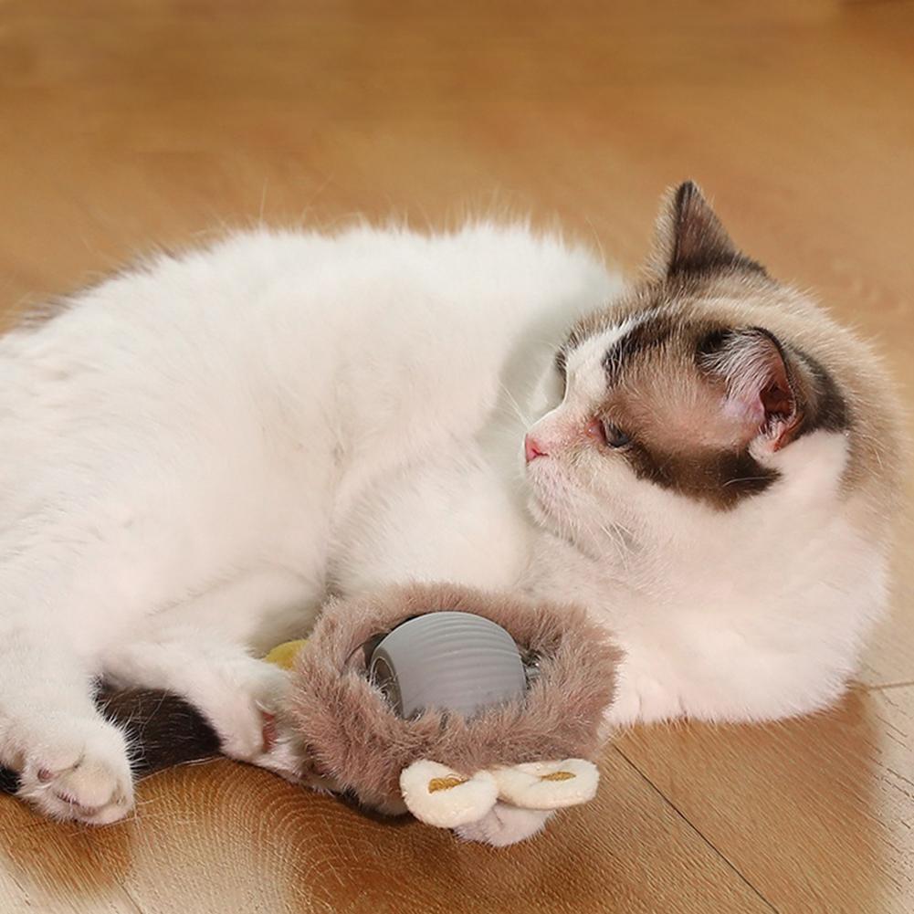 Interactive Cat Toy Ball Automatic Rolling Ball Fast Rolling Ball Automatic Motion Activated Moving Ball for Indoor Cats