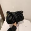 Niche Design Small Bag Women's 2025 Autumn and Winter New Trendy Fashion Retro Shoulder Messenger Bag Simple Pleated Bag