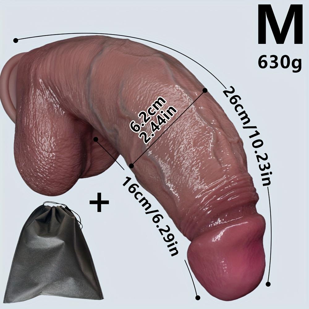 10.6 Inch Extra Large Thick Silicone Dildo with Suction Cup – Hands-Free Adult Toy for Women & Couples, Includes Privacy Storage Bag