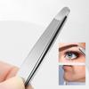 Stainless Steel Eyebrow Tweezers Rounded Head Hair Removal Brow &Facial Hair Remover Safety Forceps Eyelashes Makeup Beauty Tool