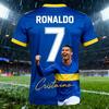 Modny Dziecięcy Zestaw Letni z Nadrukiem Ronaldo Koszulka Piłkarska Jest Luźna i Wygodna Odpowiednia do Noszenia na Zewnątrz