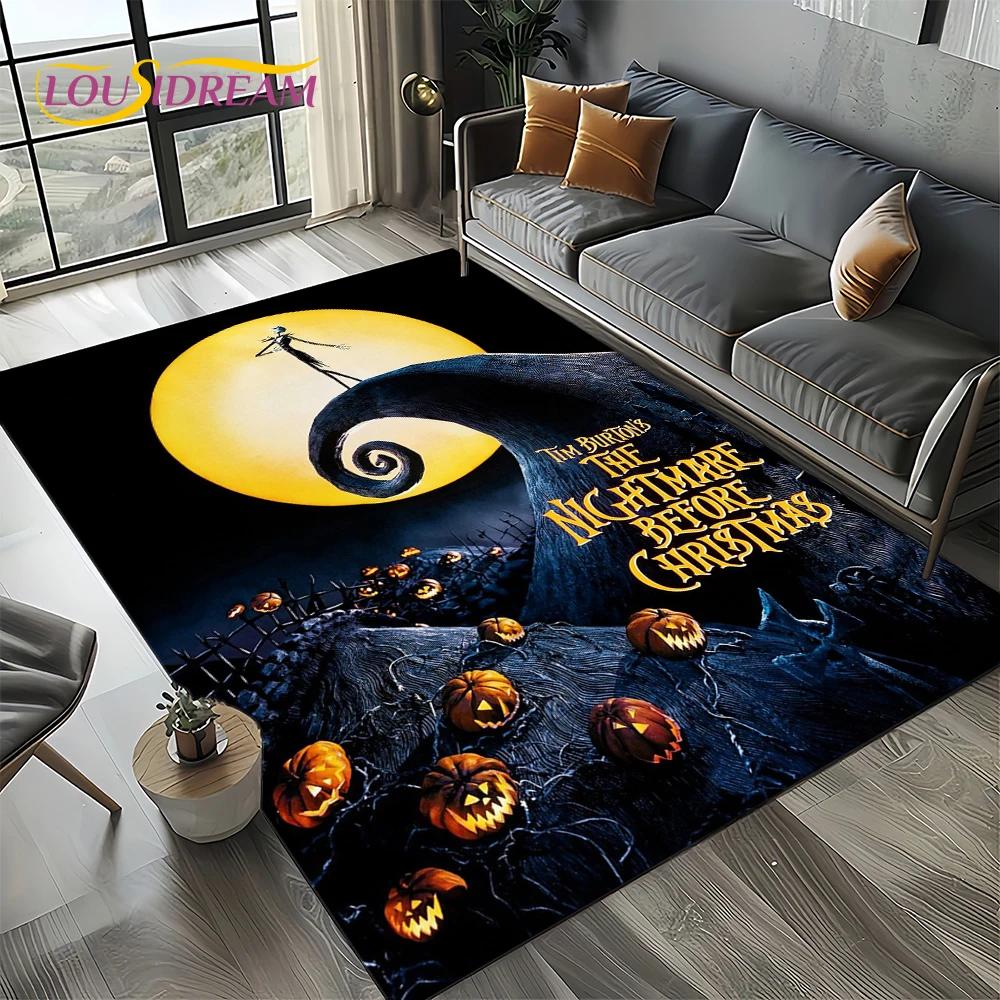 The Nightmare Before Christmas Cartoon Carpet Rug for Bedroom Living Room Home Sofa Decoration,kids Large Decor Floor Mat Gift