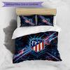 Atletico Madrid Pattern Printed 3PCS Bedding Set Soft Skin-Friendly Washable Duvet Cover & Pillowcases Set All Season Bedroom
