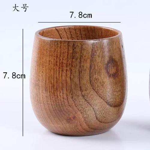 Retro Handmade Natural Wooden Cup Jujube Wood Reusable Tea Cup Household Cups Simple Fragrant Original Tableware