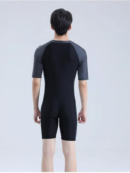 Men's Long Sleeve One-Piece Plus Size Quick Dry Swimsuit