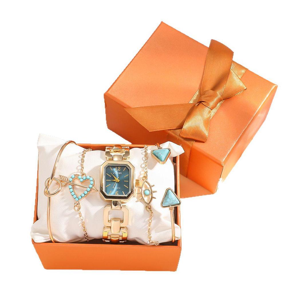 Letni Mambo Style Kwadratowy Ażurowy Zestaw Bransoletek - Idealny Prezent dla Najlepszej Przyjaciółki lub Dziewczyny, 5 Sztuk