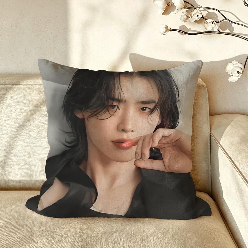 Celebrity LLee JJong SSuk Cushion Cover Pillow Case Antidustmite Pillowcase Silky Short Plush Sofa Cushion Cover hot