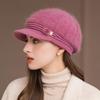 Ladies Hat New Autumn and Winter Wool Hat Thermal Cap Middle-aged and Elderly Mother Knitted Hat