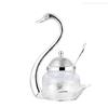 Spice Jar for Salt Sugar Pepper Powder with Spoon Glass Storage Seasoning Bottle