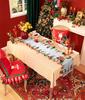 Christmas Gnomes Snow Tree Grey Linen Table Runners Wedding Party Decor Washable Xmas Dining Table Runners Navidad Decorations