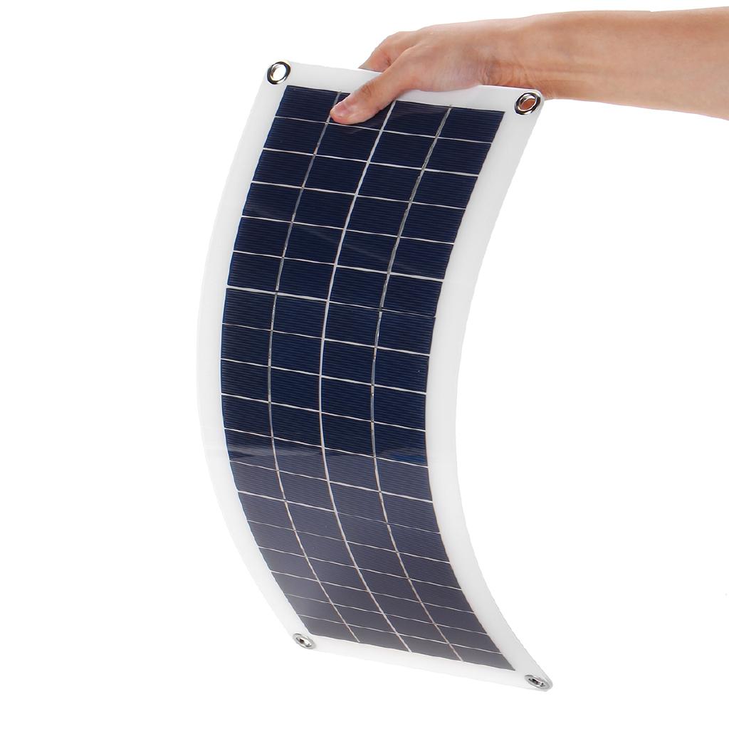 40W DC 18V Solar Panel Battery Charger Portable Flexible Solar Cell Board Crocodile Clips Car charger For Phone RV Car