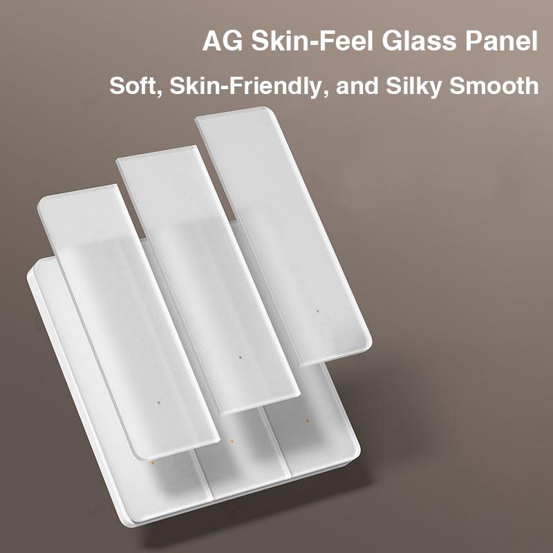 1/2/3 Gang for Smart Glass Wall Switch Panel with WiFi/Zigbee 3-Way Voice Control for Home Hotel Commercial Projects