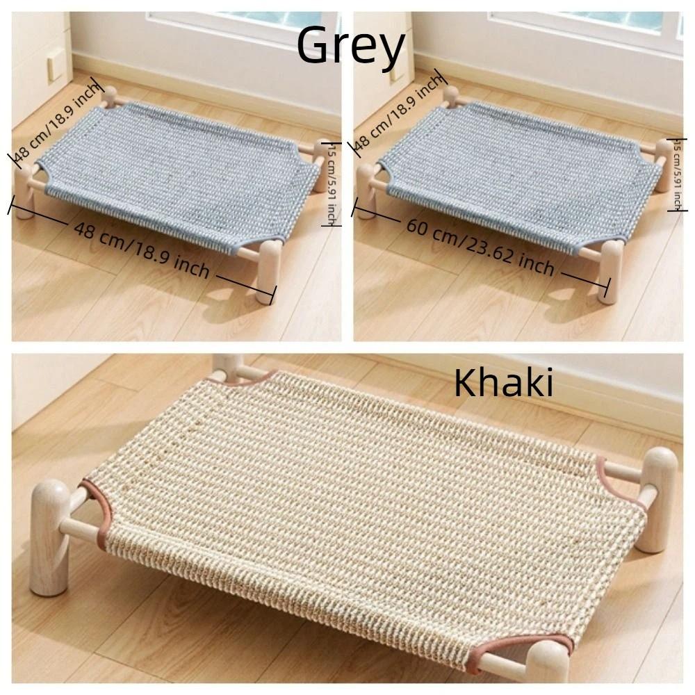Moisture-proof Cat Elevated Bed Wooden Frame Cat Hammock Dog Cot Dog Sofa Bed Kennel