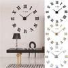 Extra 3d Diy Large Roman Numerals Luxury Mirror Wall Sticker Clock Home Decor