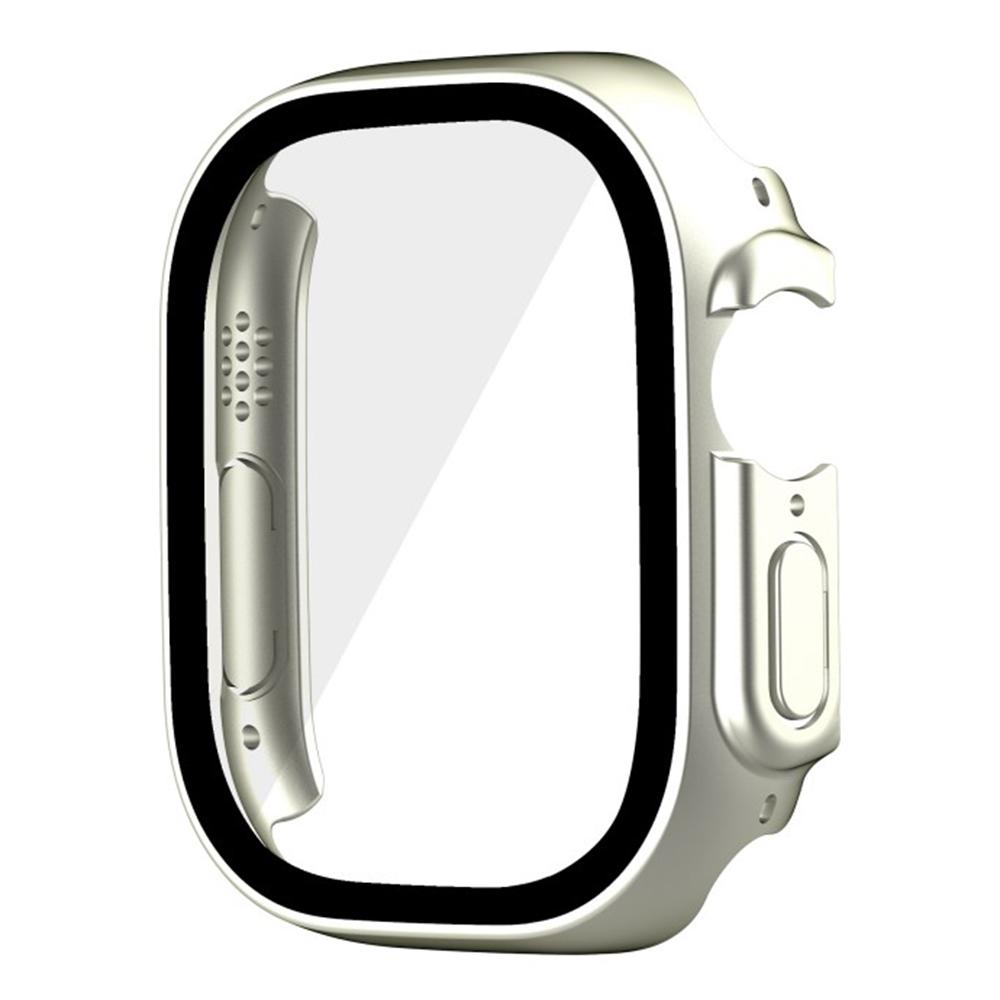 WANLONFENG For Apple Watch Ultra 2    Ultra 49mm 2-in-1 Hard PC Frame Waterproof Case with Tempered Glass Screen Protector
