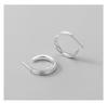 Korean Style Retro C-Shaped S925 Sterling Silver Earrings