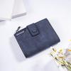 High Quality Women Wallet Revival Short Nubuck Leather Wallets for Female Three Fold Fashion Zipper Hasp Coin Purse Holders