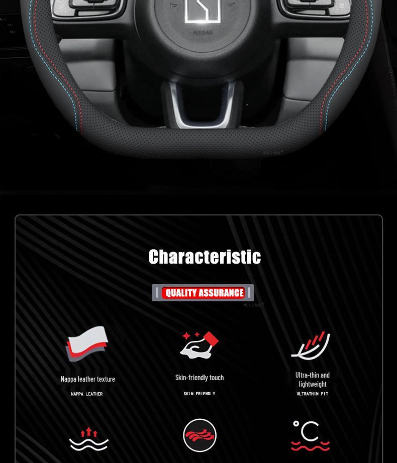 Zeekr 001/009/X Steering Wheel Cover, Nappa Leather, All-Season
