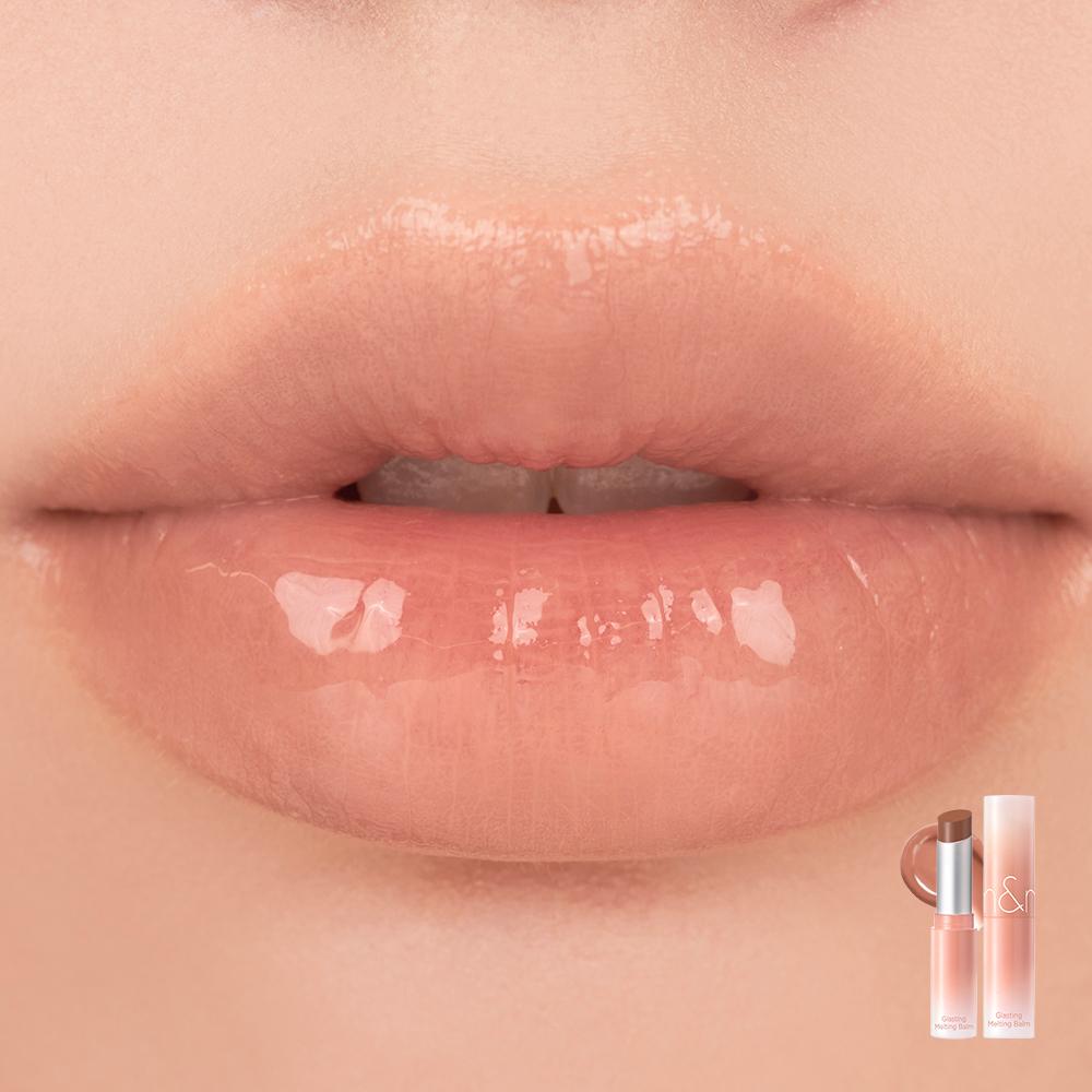 Rom&nd Glasting Melting Balm  3.5g– Korean Hydrating Lip Balm with Glossy Finish – Natural Nude & Pink Shades – Trending K-Beauty Gift
