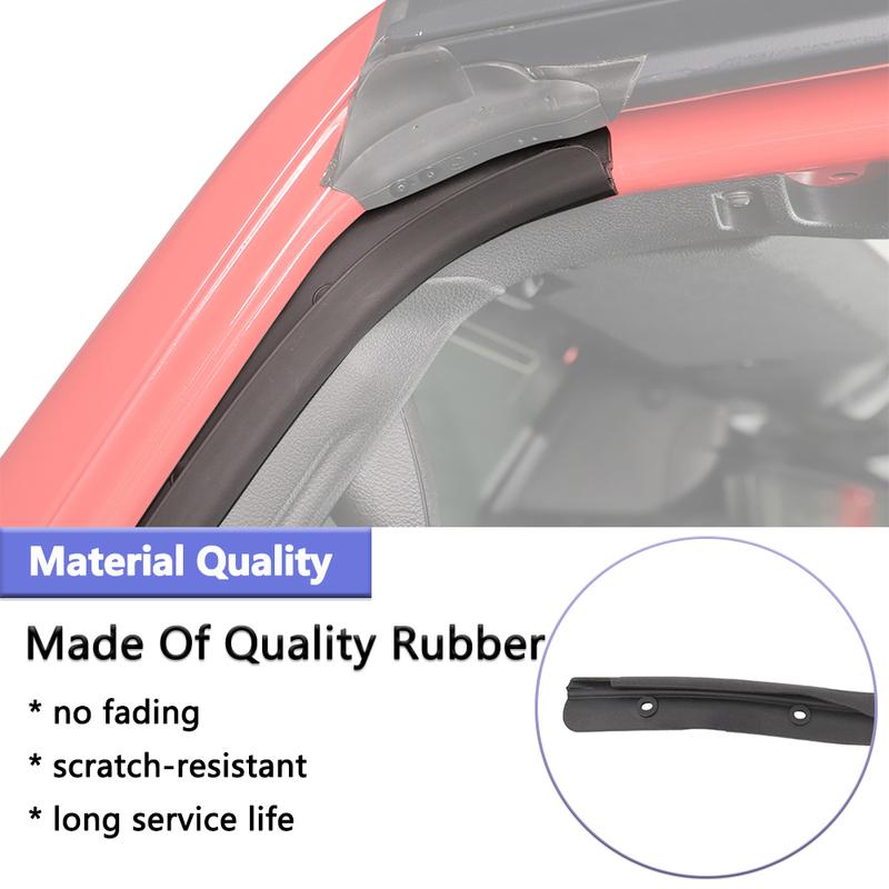 Front Door Waterproof Seals Rubber Strip For Jeep Wrangler JL Gladiator JT 2024 2025 Car Door Weatherstrip Parts Accessories