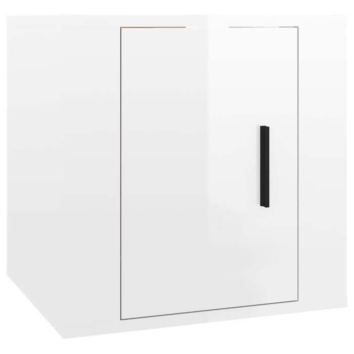 Maison Exclusive - Meubles TV muraux 2 pcs Blanc brillant 40x34,5x40 cm